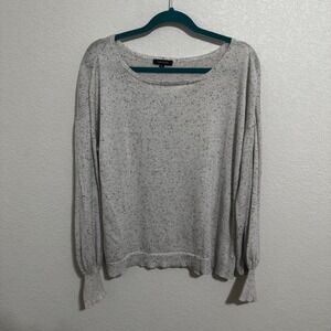 Verve Ami Speckled Knit Sweater Women's XL Boat Neck Long Sleeve Casual